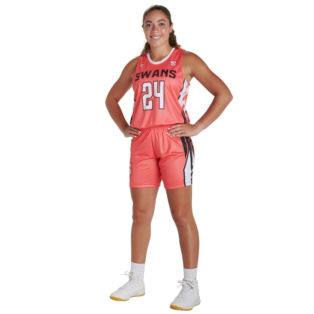 JUICE Basketball 7" Short - Flexdri Mesh - Womens - Medium (Full-Dye, Premium cut-and-sew Sublimation. No Limitations!)