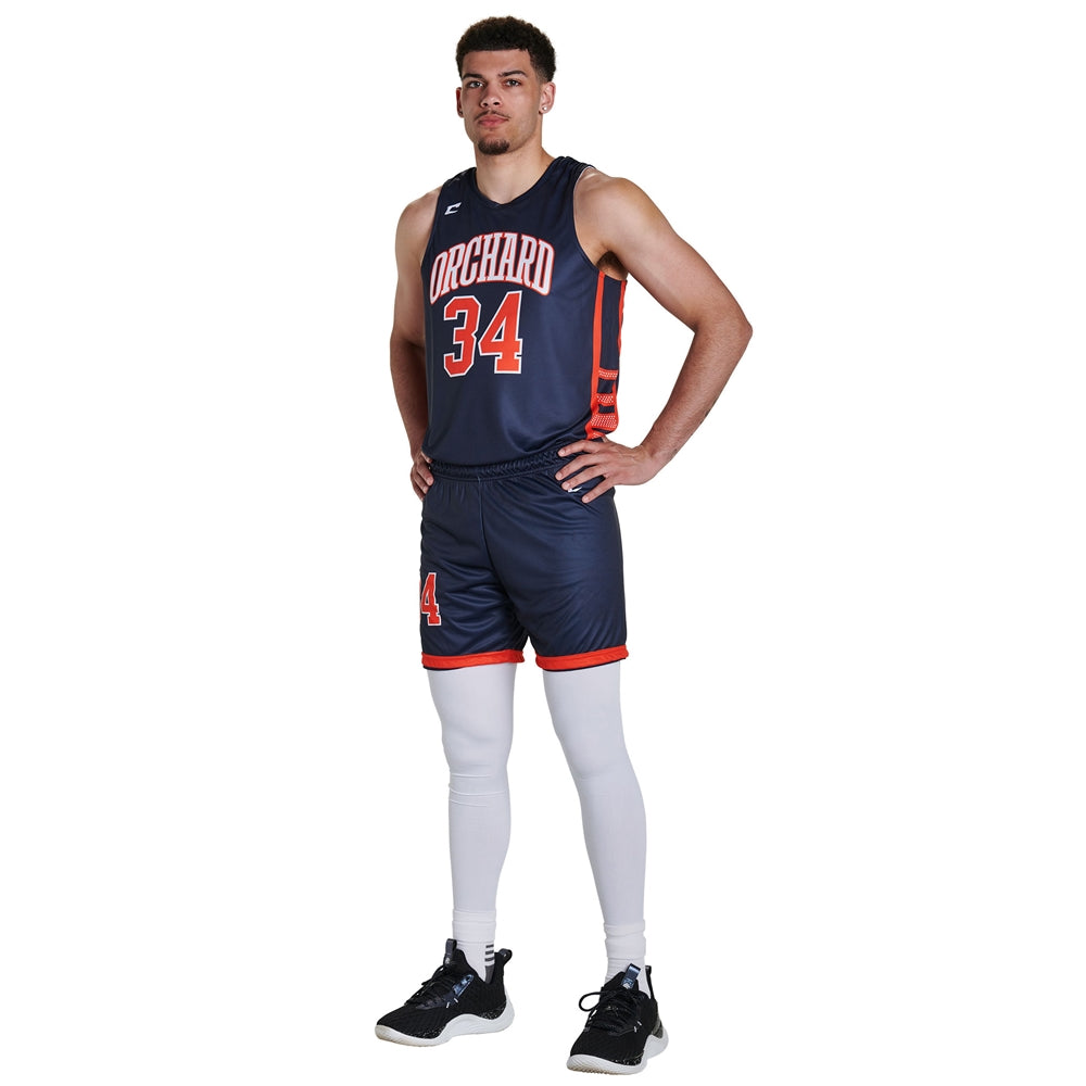 JUICE Double Ply Reversible Basketball 7" Short - Youth - Large (Full-Dye, Premium cut-and-sew Sublimation. No Limitations!)