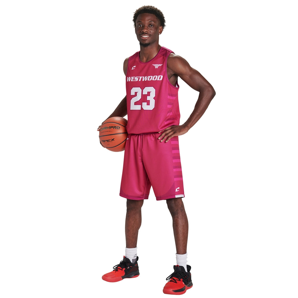 JUICE Single-Ply Reversible Basketball 9" Short - Adult - Extra-Large (Full-Dye, Premium cut-and-sew Sublimation. No Limitations!)