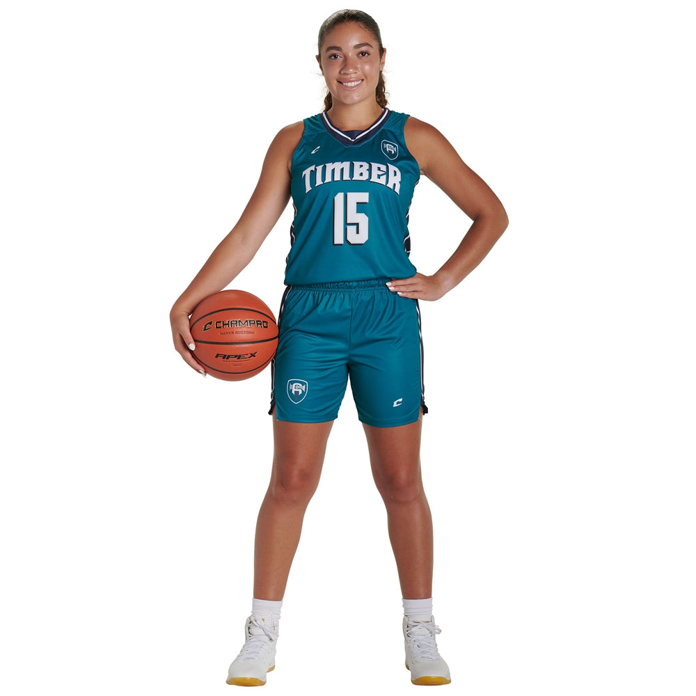 JUICE Prime Basketball Shorts 6" Inseam - Womens - Small (Full-Dye, Premium cut-and-sew Sublimation. No Limitations!)