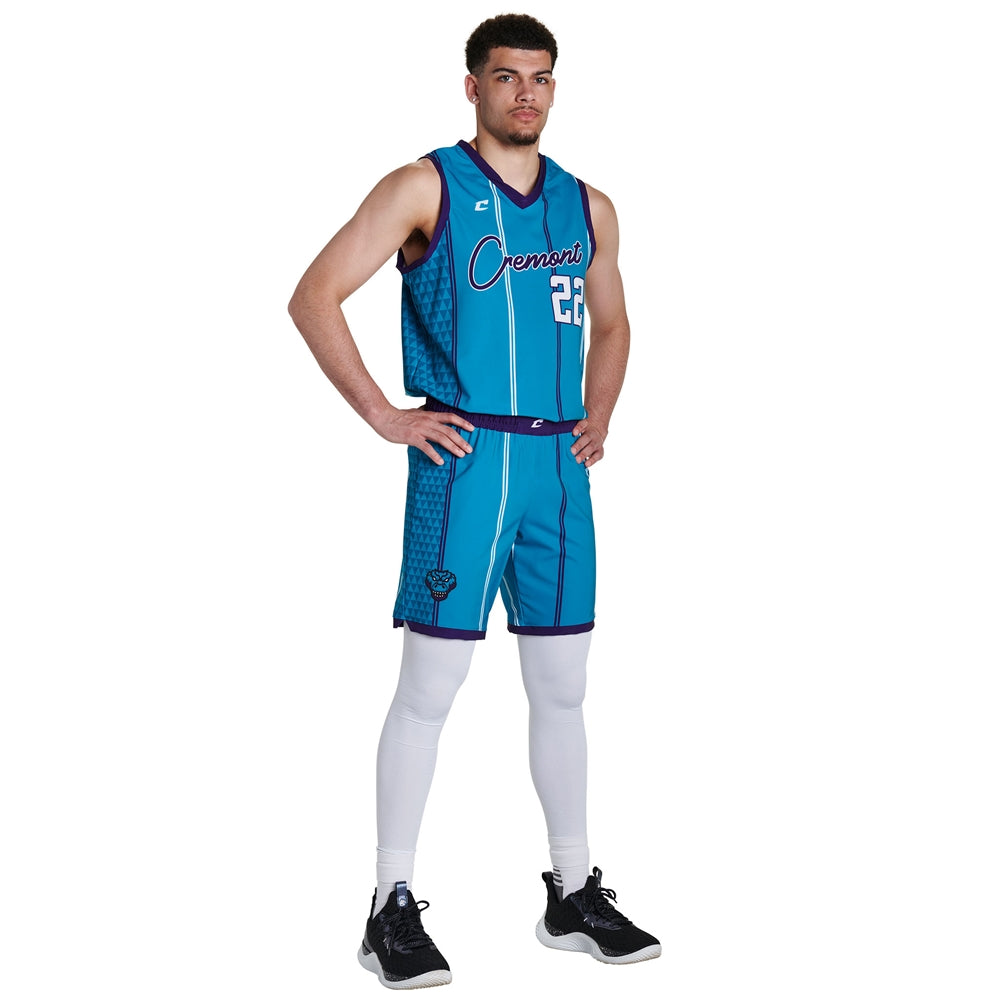 JUICE Stretch Woven Basketball 9" Short - Adult - Large (Full-Dye, Premium cut-and-sew Sublimation. No Limitations!)