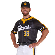 JUICE 2-Button Pro Neck SS Fitted Jersey - Tek-Knit/Pin Dot Mesh - Youth - Extra-Small (Full-Dye, Premium cut-and-sew Sublimation. No Limitations!)