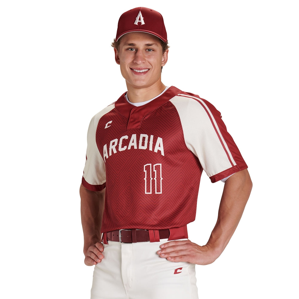 JUICE 2-Button Pro Neck Short Sleeve Loose Jersey - Youth - Small - Blink / Pin-Dot Mesh (Full-Dye Sublimation)