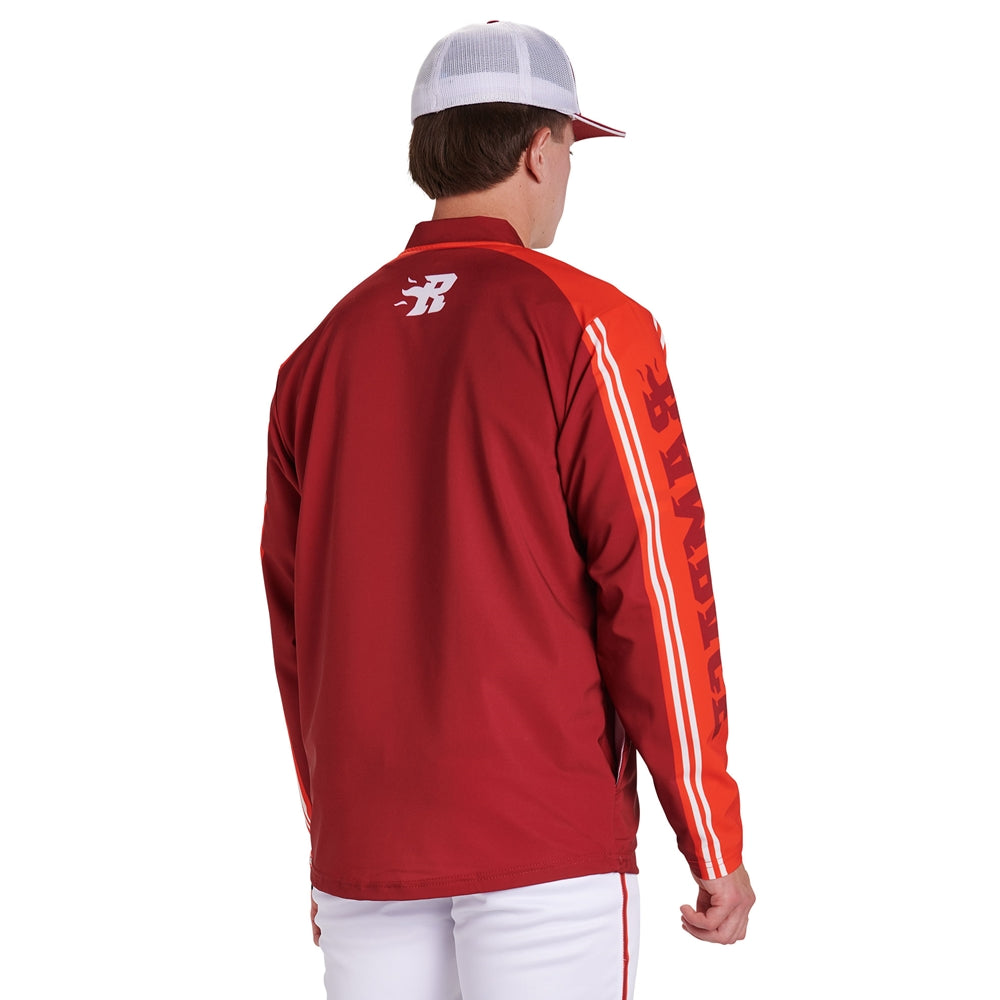 JUICE Traditional Long Sleeve Cage Jacket w/ Pockets - Stretch Woven Poplin/TLF - Youth - Medium (Full-Dye, Premium cut-and-sew Sublimation. No Limitations!)