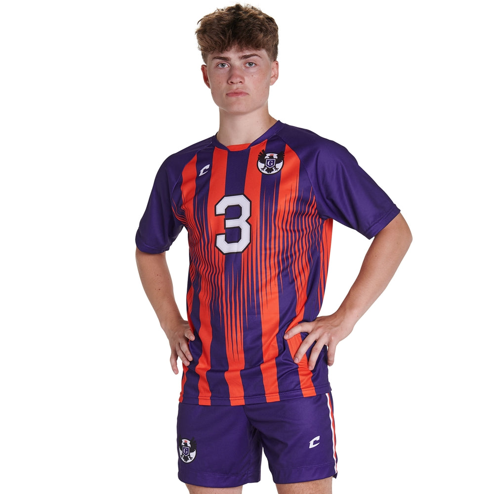 Juice Crew Neck Raglan Short Sleeve T-Shirt w/ Soccer Neck - Z-Cloth - Adult - Medium (Full-Dye, Premium cut-and-sew Sublimation. No Limitations!)