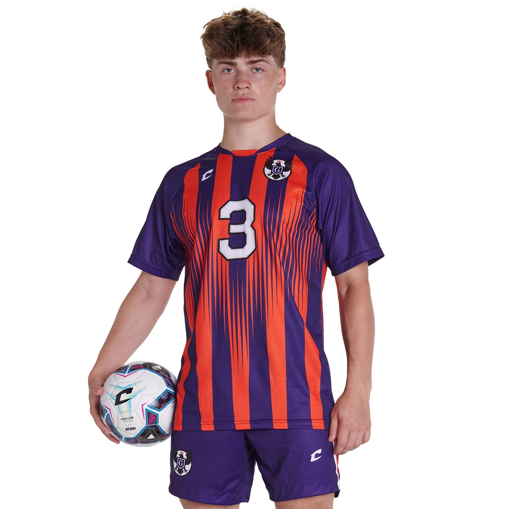 Juice Crew Neck Raglan Short Sleeve T-Shirt w/ Soccer Neck - Active Cloth - Youth - Extra-Small (Full-Dye, Premium cut-and-sew Sublimation. No Limitations!)