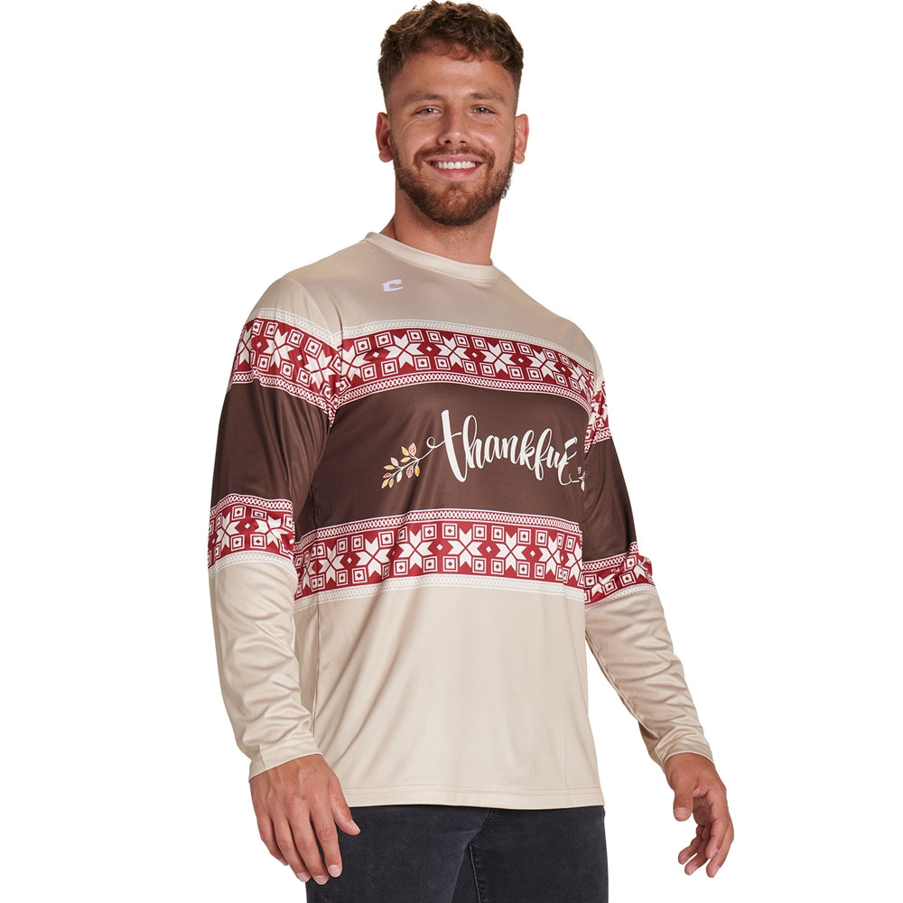 Juice Crew Neck Long Sleeve T-Shirt - Active Cloth - Youth - Small (Full-Dye, Premium cut-and-sew Sublimation. No Limitations!)