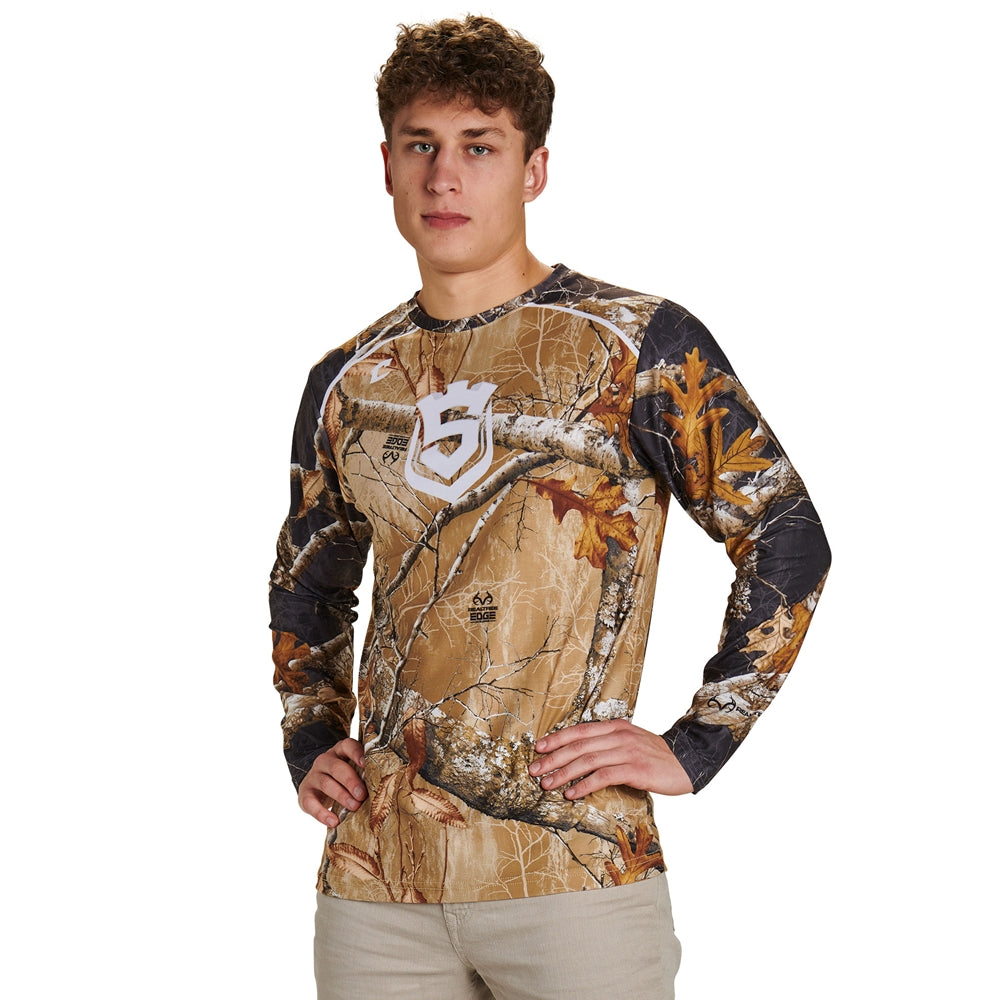 Juice Crew Neck Long Sleeve T-Shirt - Active Cloth - Youth - Small (Full-Dye, Premium cut-and-sew Sublimation. No Limitations!)