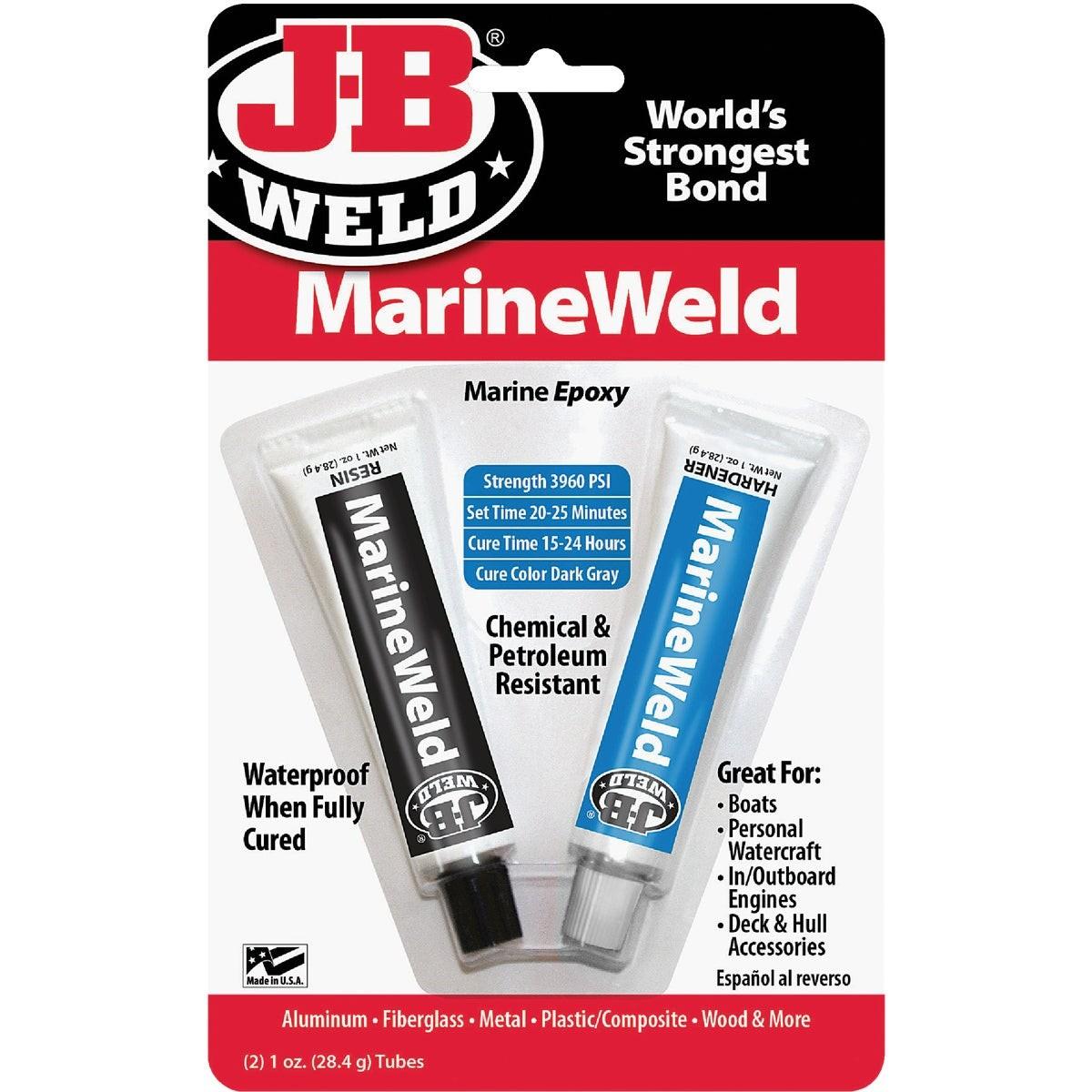 J-B Weld MARINE WELD, Type: Versatile, strong as steel and weather/water proof, Packaging: Carded 6 Per box 96 Per case