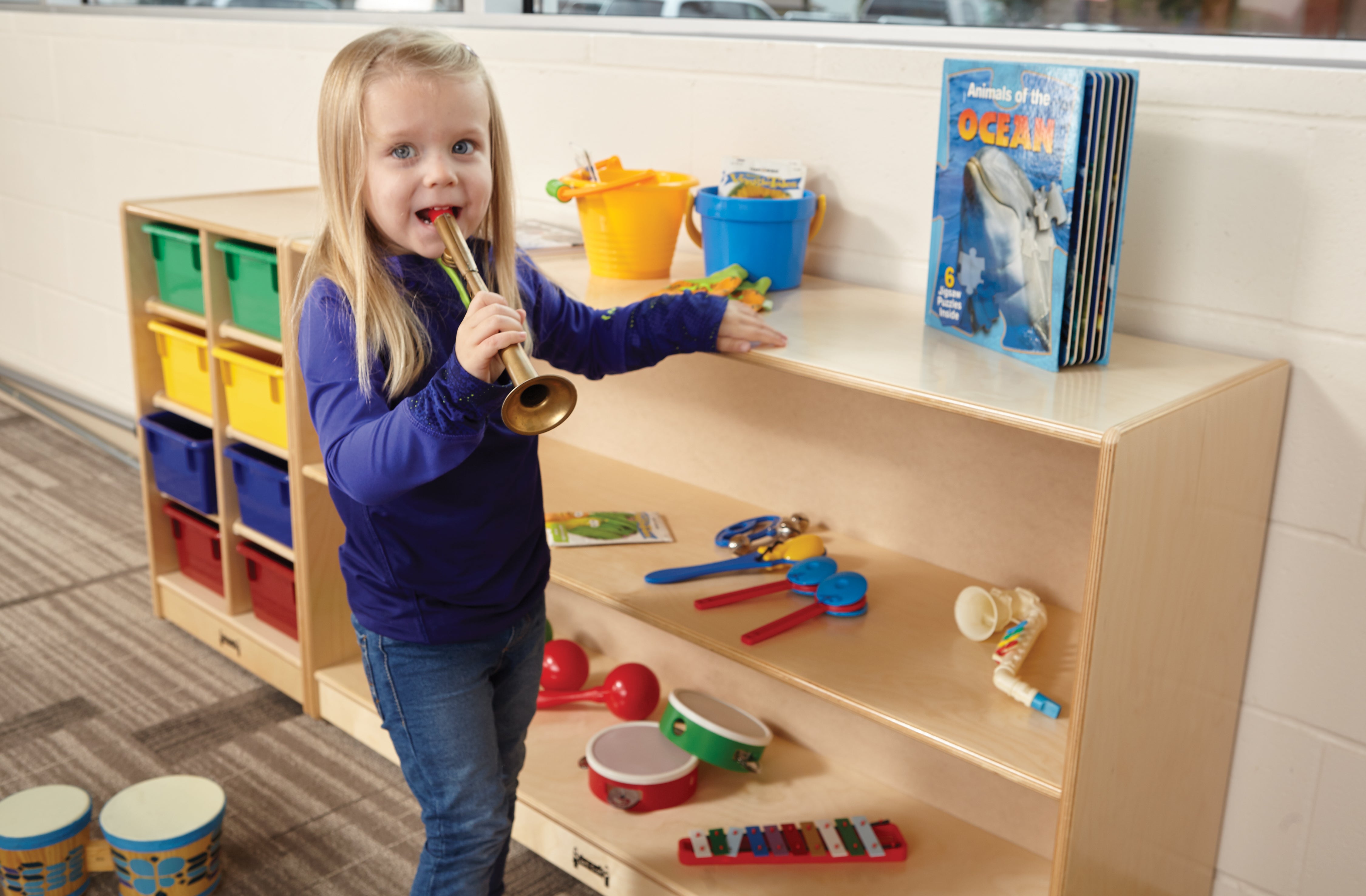 Jonti-Craft® Low Mobile Straight-Shelf