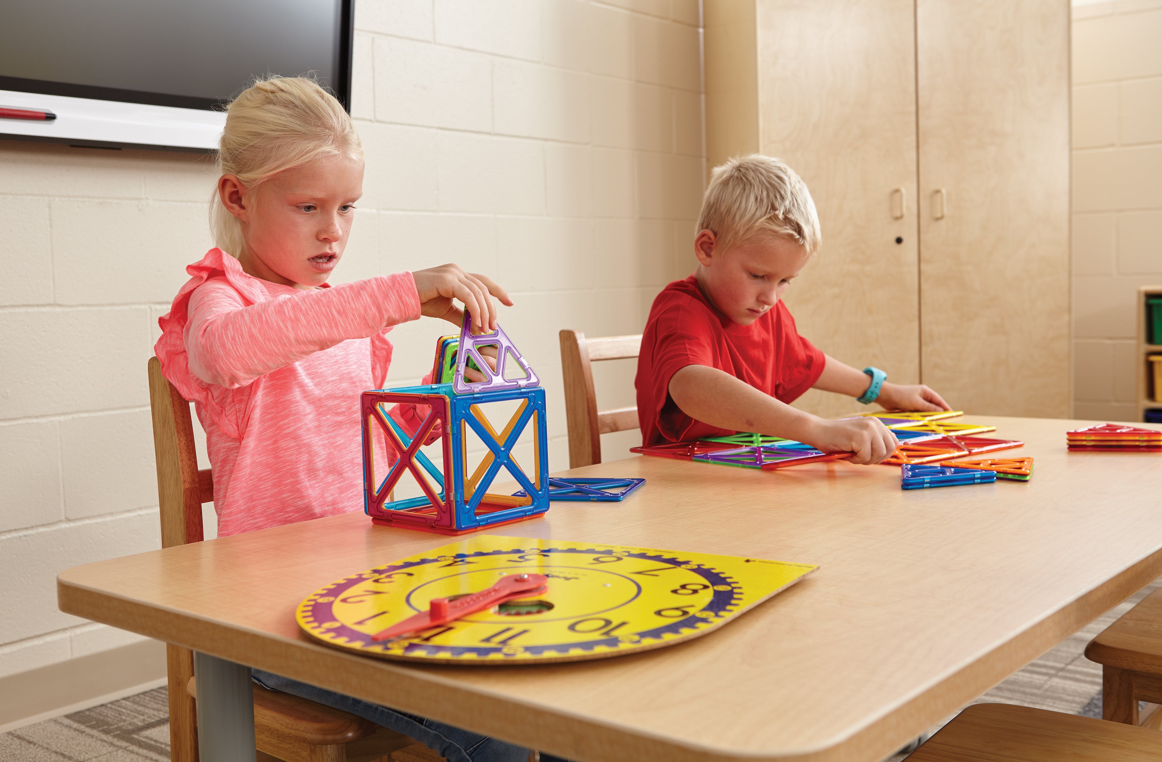 Berries® Rectangle Activity Table - 30" X 48", Mobile - Maple/Maple/Gray