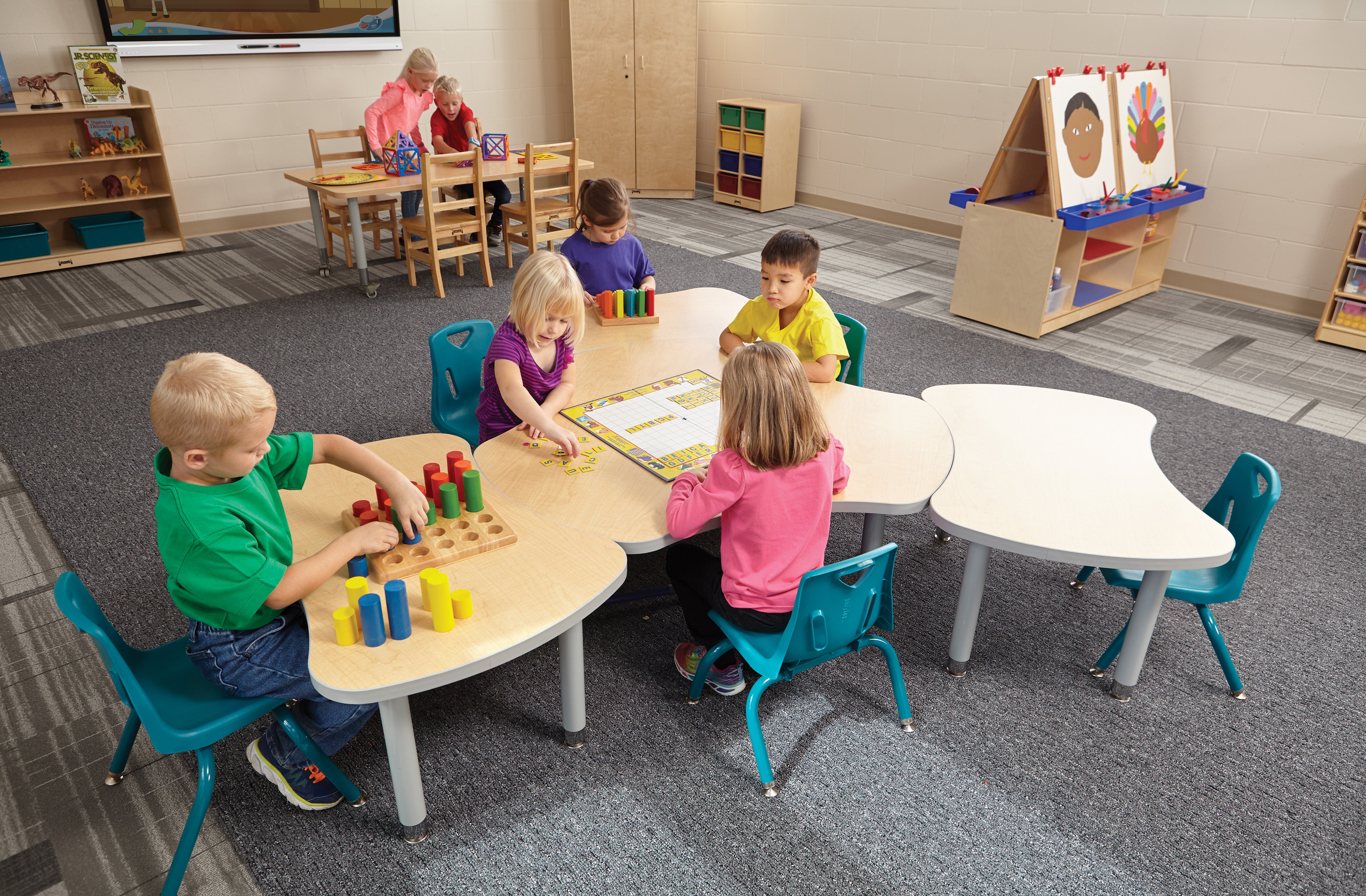 Jonti-Craft® 8 Cubbie-Tray Mobile Unit - with Colored Trays