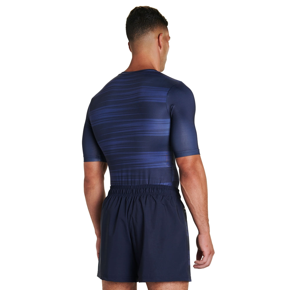 JUICE Compression Crew Neck with 1/2 Sleeve Jersey - Youth - Medium (Full-Dye, Premium cut-and-sew Sublimation. No Limitations!)