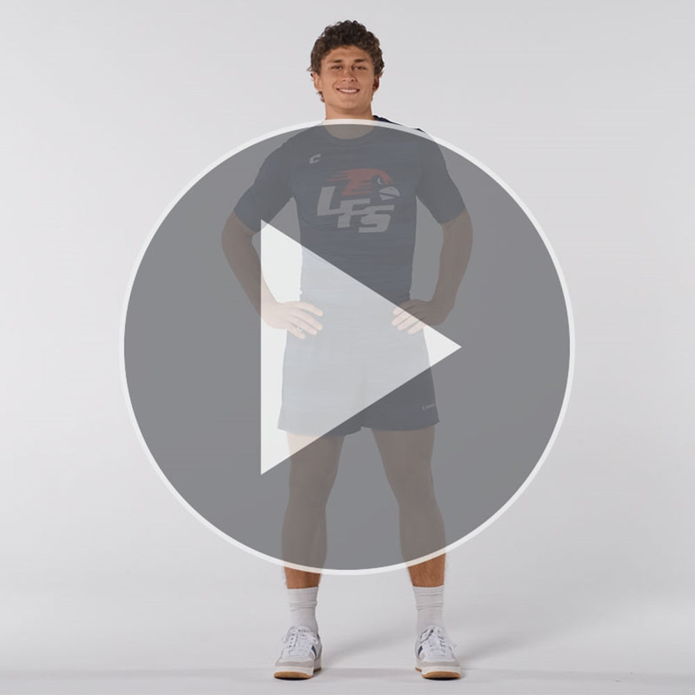 JUICE Compression Crew Neck with 1/2 Sleeve Jersey - Youth - Extra-Large (Full-Dye, Premium cut-and-sew Sublimation. No Limitations!)