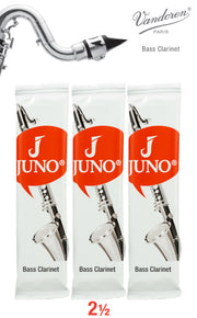 JUNO JCR3125/3 Bass Clarinet Reeds #2.5. (3 Reed Card)