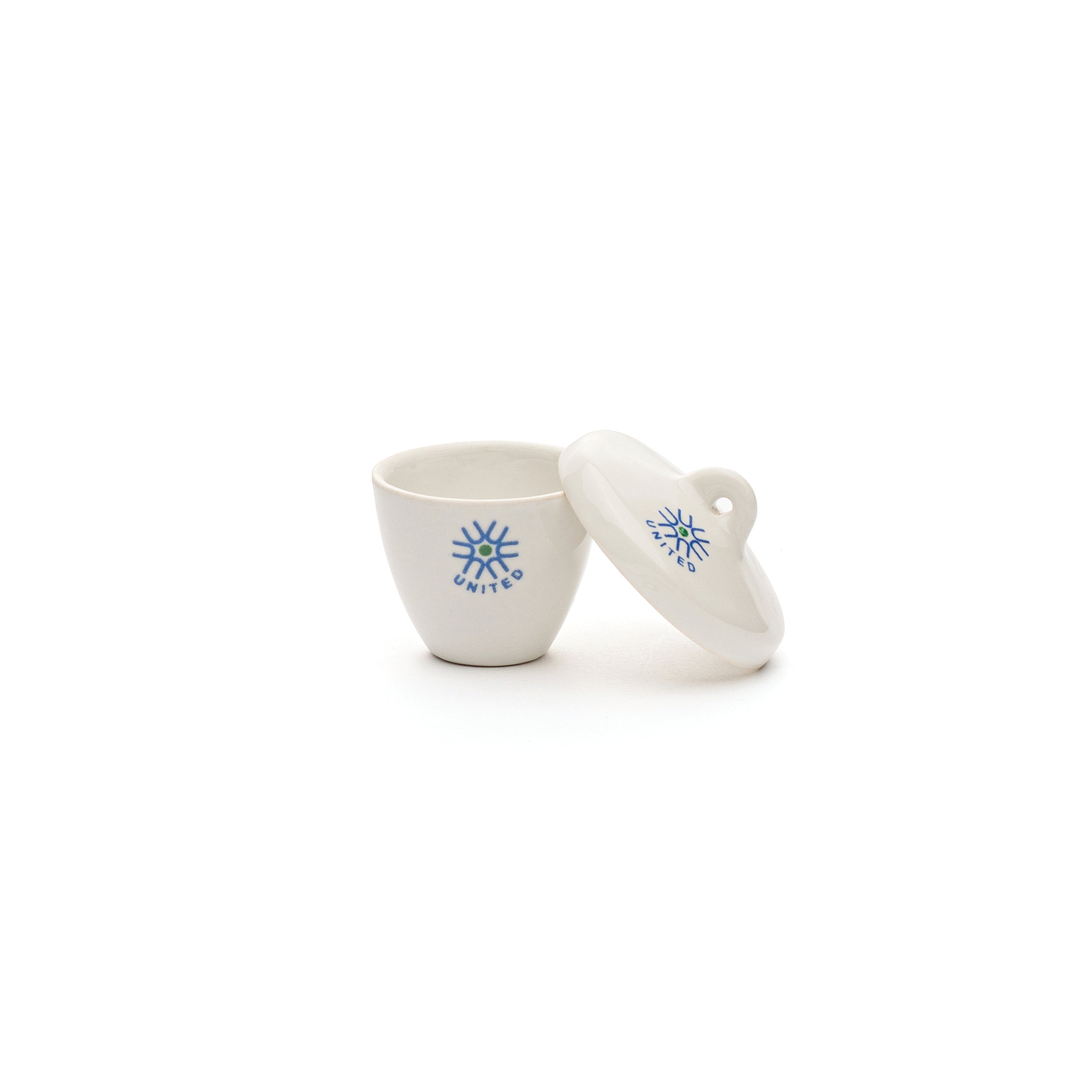 United Scientific® Porcelain Crucible, Tall Form, With Cover, 10 mL, comes with 6