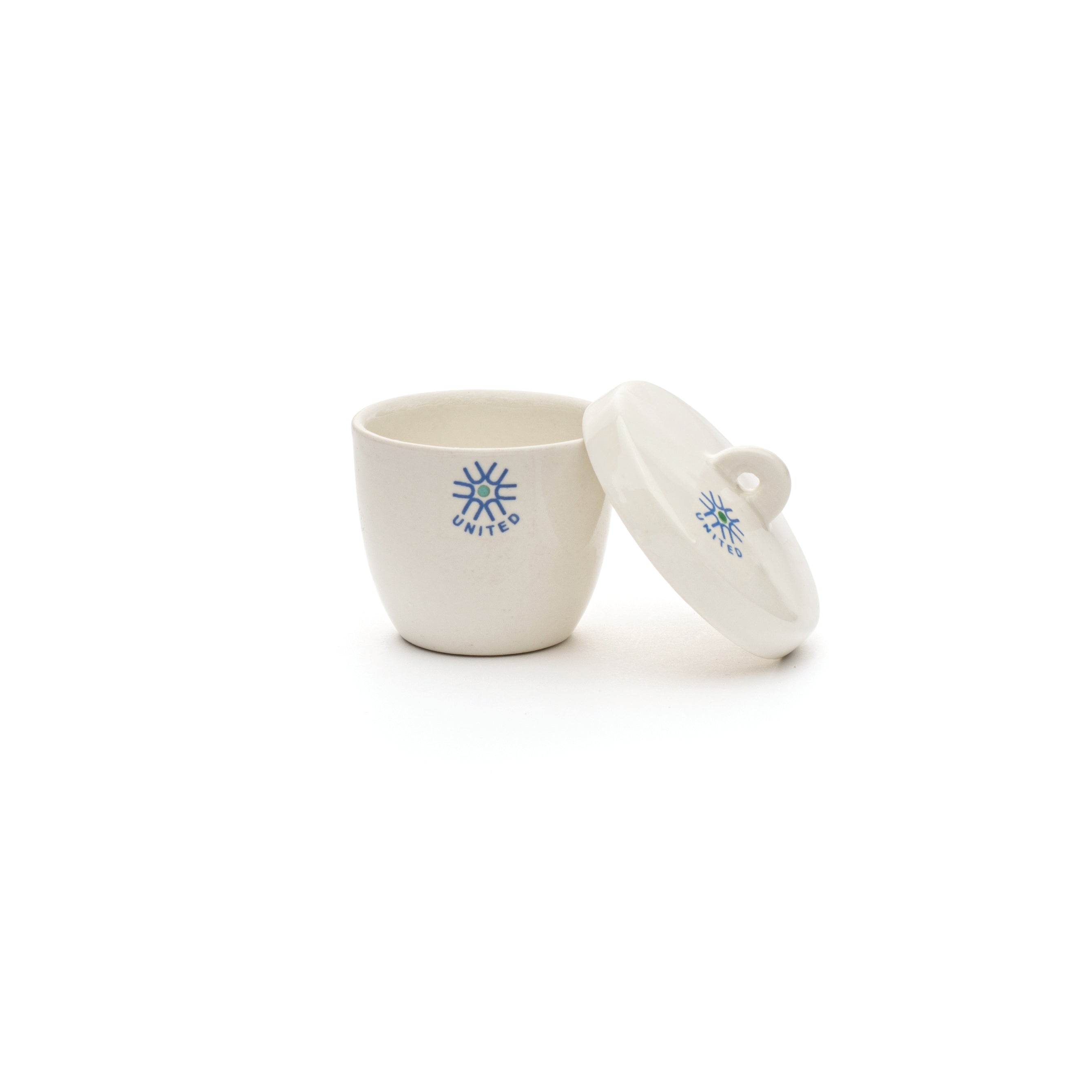 United Scientific® Porcelain Crucible, Tall Form, With Cover, 15 mL, comes with 6