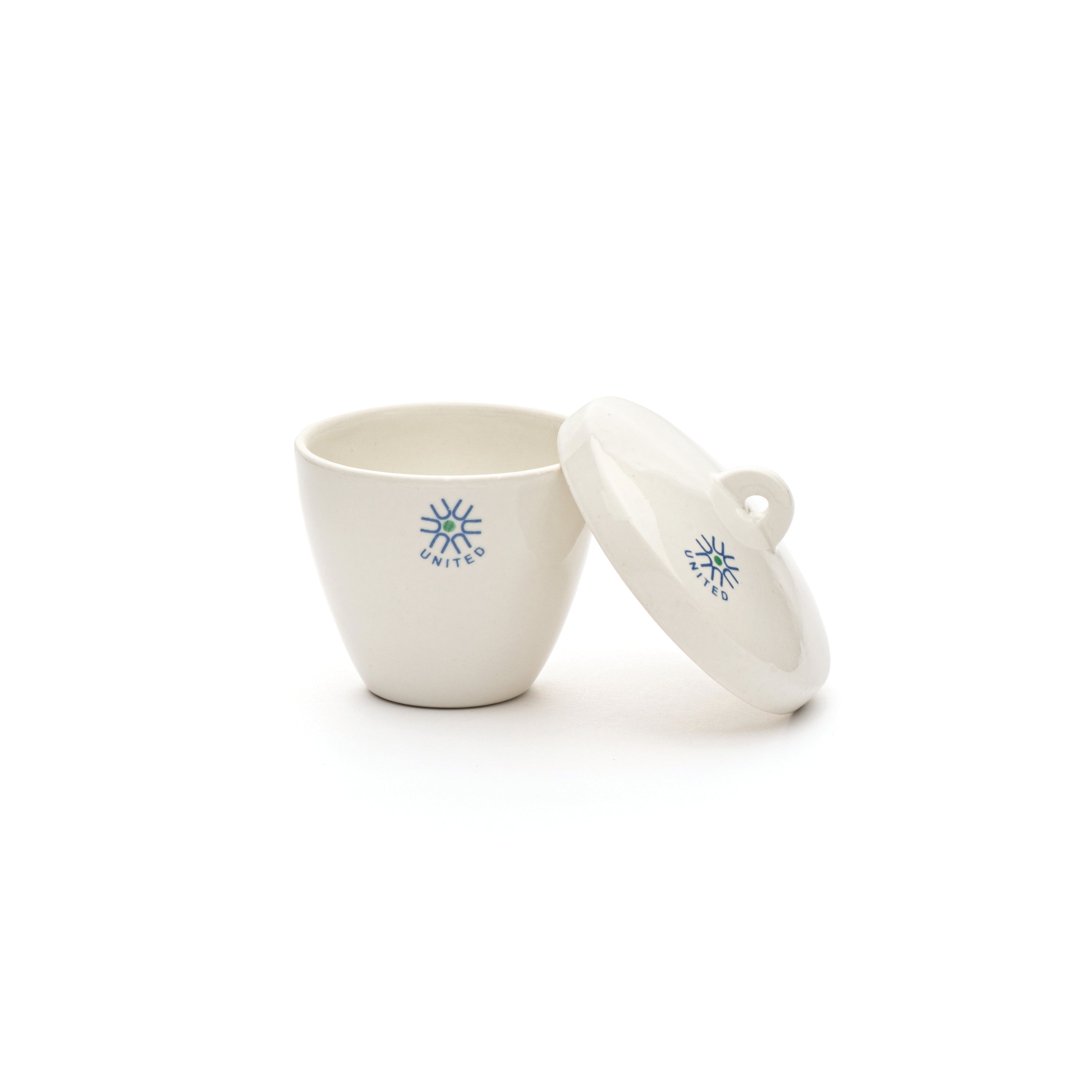 United Scientific® Porcelain Crucible, Tall Form, With Cover, 40 mL, comes with 6