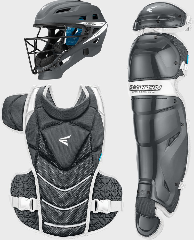 Easton Jen Schro The Fundamental Softball Large Catchers Box Set - Charcoal
