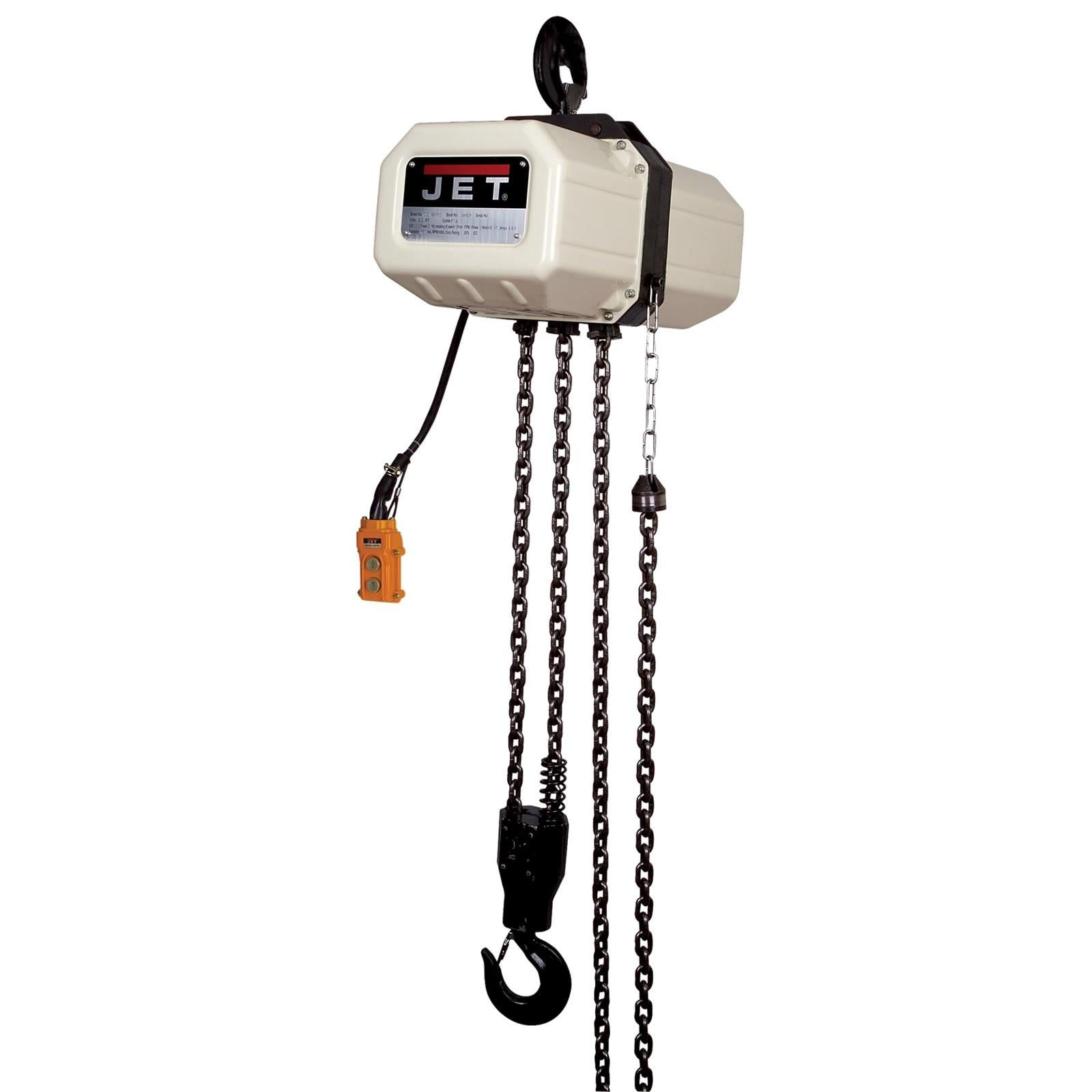 Jet 1/2SS-3C-15, 1/2 Ton, 3Ph, 15' Lift, 230/460V, Prewired 460V