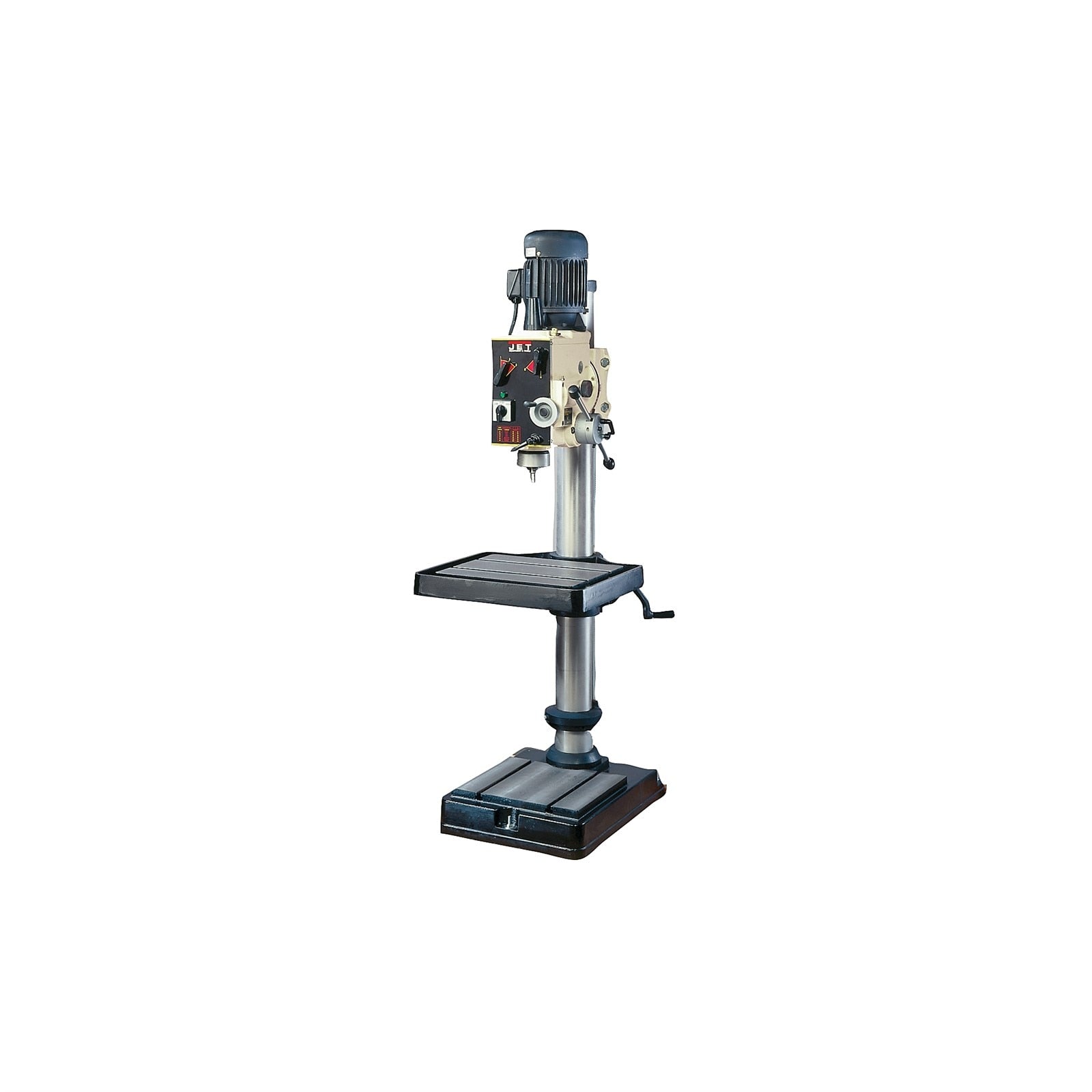 Jet GHD-20PF, Gear Head Drill with Power Down Feed, 1-1/4" Capacity, 2HP, 3Ph, 230V, 12 Speeds