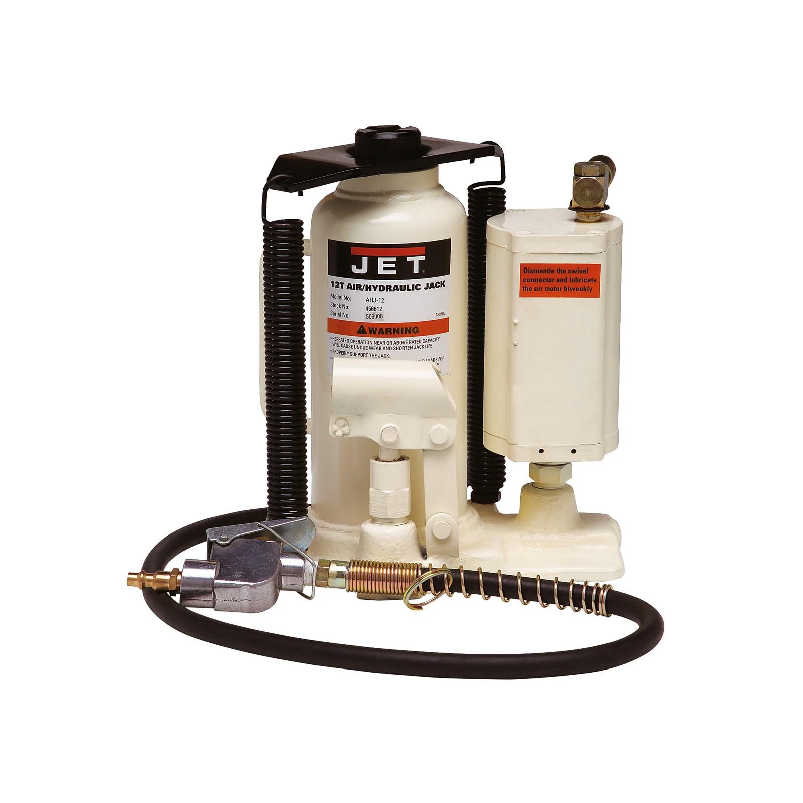 Jet AHJ-12, 12 Ton Air/Hydraulic Bottle Jack