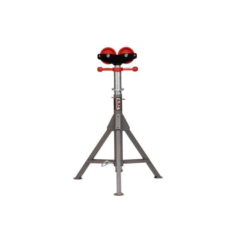 JT1-2404 JET, Folding Pipe Jack Stand with Steel Rollers, JPJ-FLD-SR