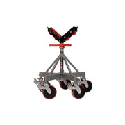 JT1-2405 JET, 5-Leg Pipe Jack Stand with Casters & Steel Rollers, JPJ-5LG-SR