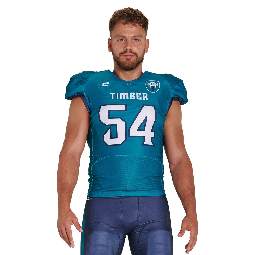 JUICE Collegiate Football Jersey w/Lineman Sleeves - Adult - Extra-Large (Full-Dye, Premium cut-and-sew Sublimation. No Limitations!)