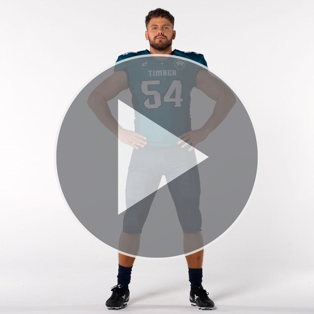JUICE Collegiate Football Jersey w/Lineman Sleeves - Youth - Medium (Full-Dye, Premium cut-and-sew Sublimation. No Limitations!)