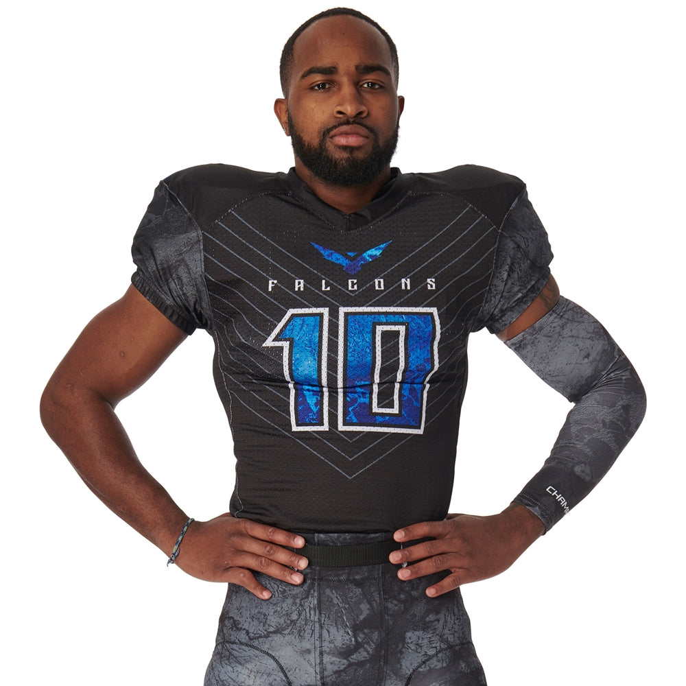 Juice Collegiate Football Jersey - Pro-Power Dazzle/Power Mesh - Adult - Small (Full-Dye, Premium cut-and-sew Sublimation. No Limitations!)