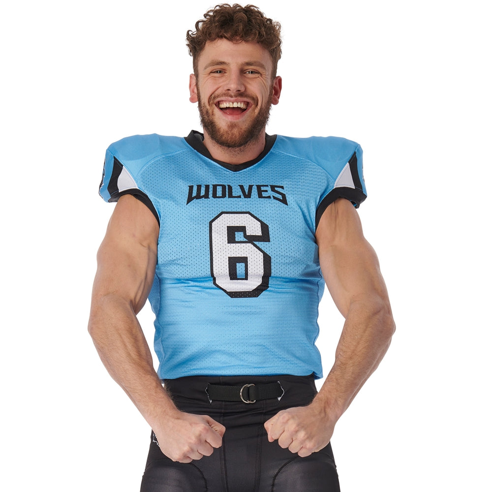 Juice Collegiate Lineman's Cut Football Jersey - Adult - 3XL (Full-Dye, Premium cut-and-sew Sublimation. No Limitations!)