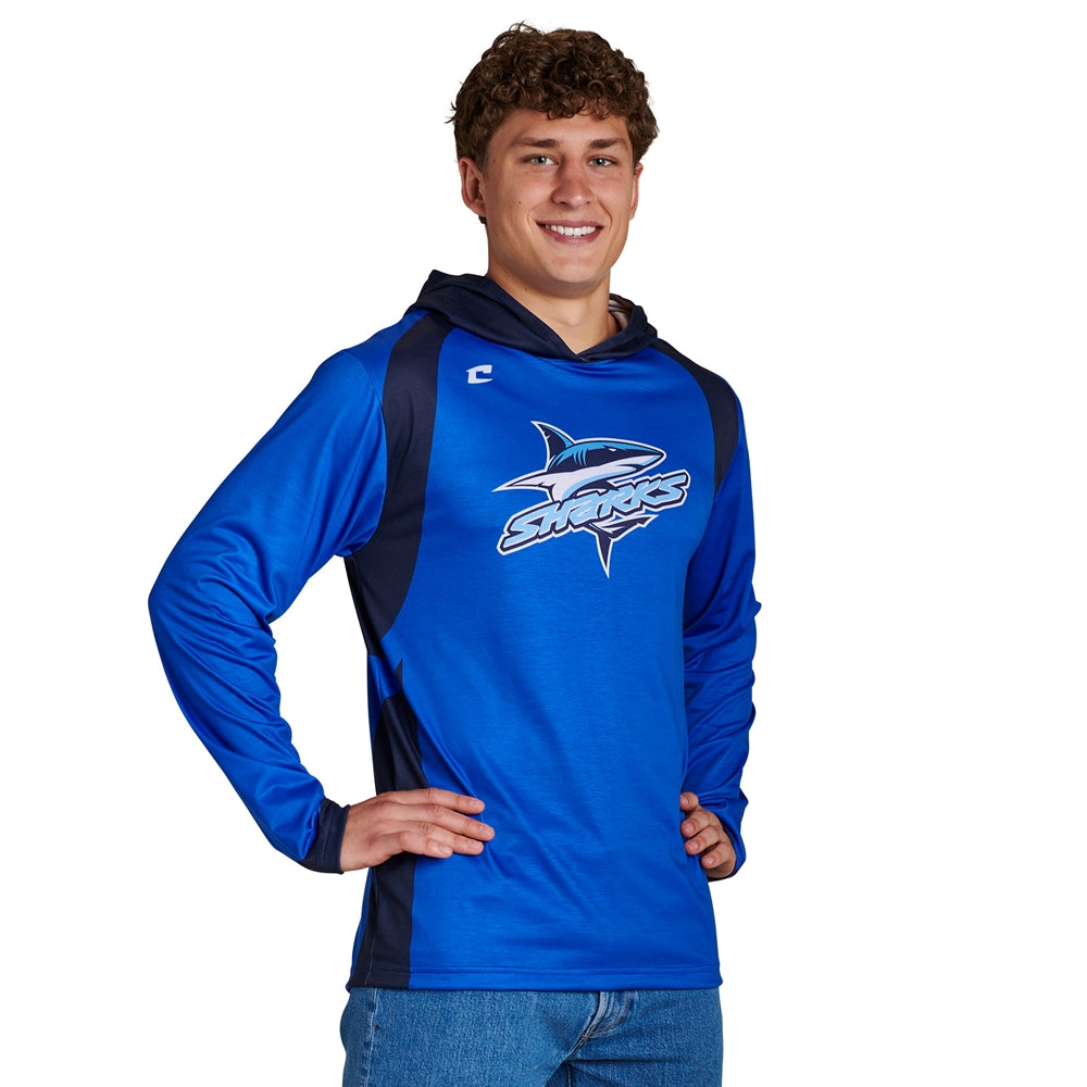 Juice Long Sleeve T-Shirt Hoodie - Flexdri Mesh - Youth - Large (Full-Dye, Premium cut-and-sew Sublimation. No Limitations!)