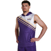 Juice Sleeveless T-Shirt Hoodie with Pocket - Flexdri Mesh - Adult - Large (Full-Dye, Premium cut-and-sew Sublimation. No Limitations!)