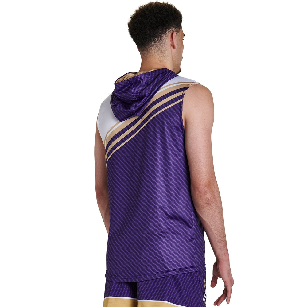 Juice Sleeveless T-Shirt Hoodie with Pocket - Power Stretch - Adult - Small (Full-Dye, Premium cut-and-sew Sublimation. No Limitations!)