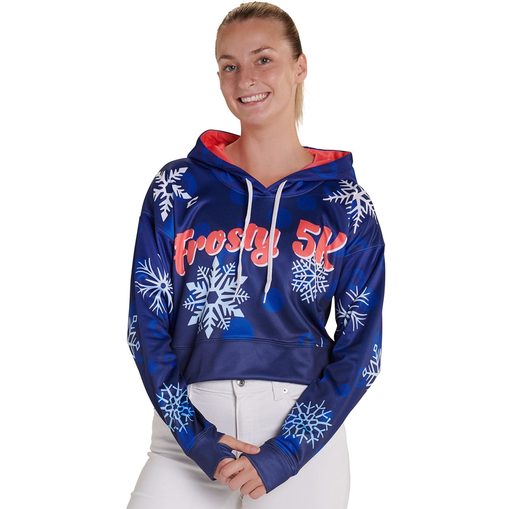 JUICE Cropped Hoodie - Womens - Medium (Full-Dye, Premium cut-and-sew Sublimation. No Limitations!)