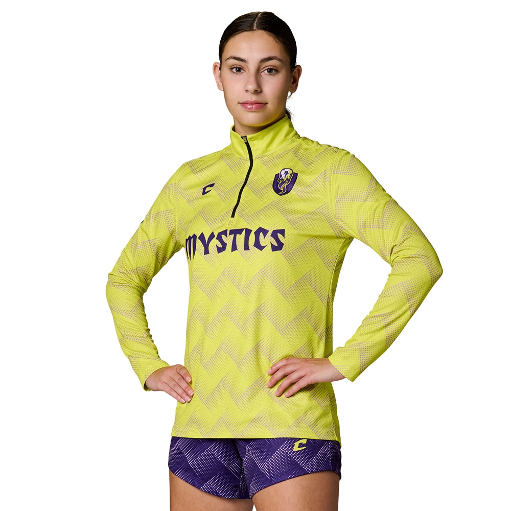 JUICE 1/4 Zip Long Sleeve Pullover - Power Stretch - Womens - Large (Full-Dye, Premium cut-and-sew Sublimation. No Limitations!)