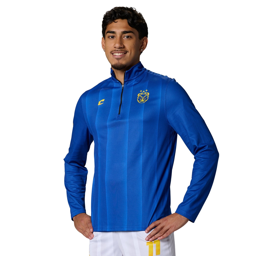 Juice 1/4 Zip Long Sleeve Pullover - Flexdri Mesh - Adult - Large (Full-Dye, Premium cut-and-sew Sublimation. No Limitations!)