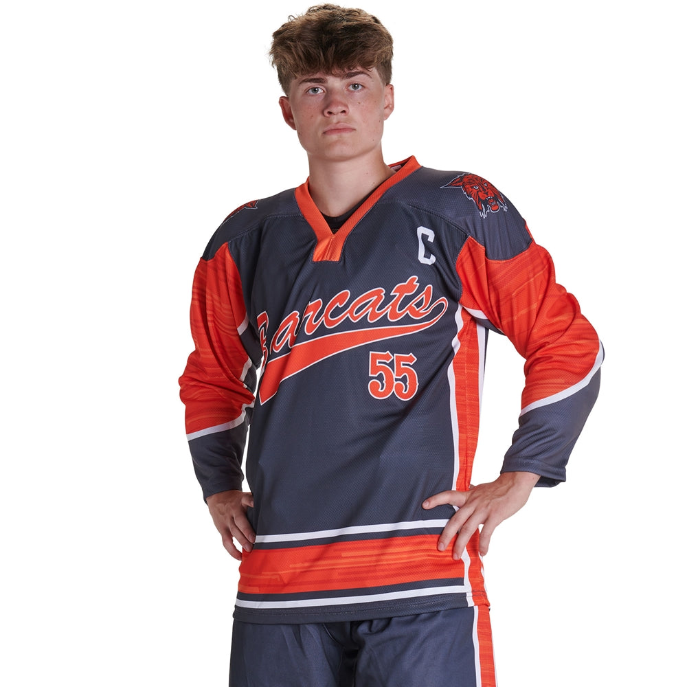 Juice Keyhole Neck Hockey Jersey, Youth, Goalie - Blink (Full-Dye Sublimation)