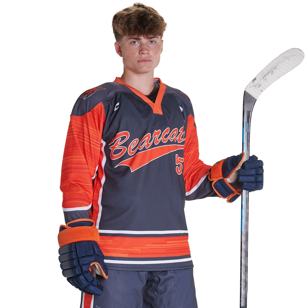 Juice Keyhole Neck Hockey Jersey - Fusion Mesh - Adult - Medium (Full-Dye, Premium cut-and-sew Sublimation. No Limitations!)