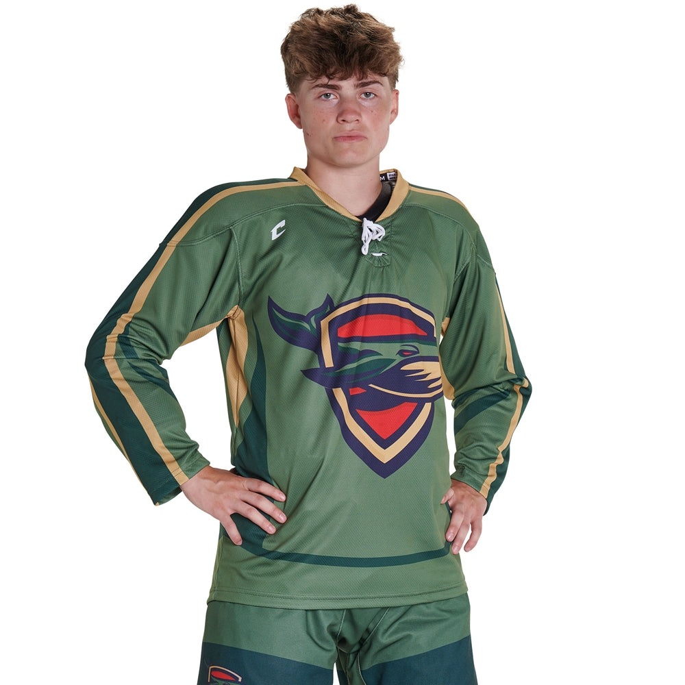 Juice Lace Neck Hockey Jersey - Tek-Knit - Adult - Goalie (Full-Dye, Premium cut-and-sew Sublimation. No Limitations!)