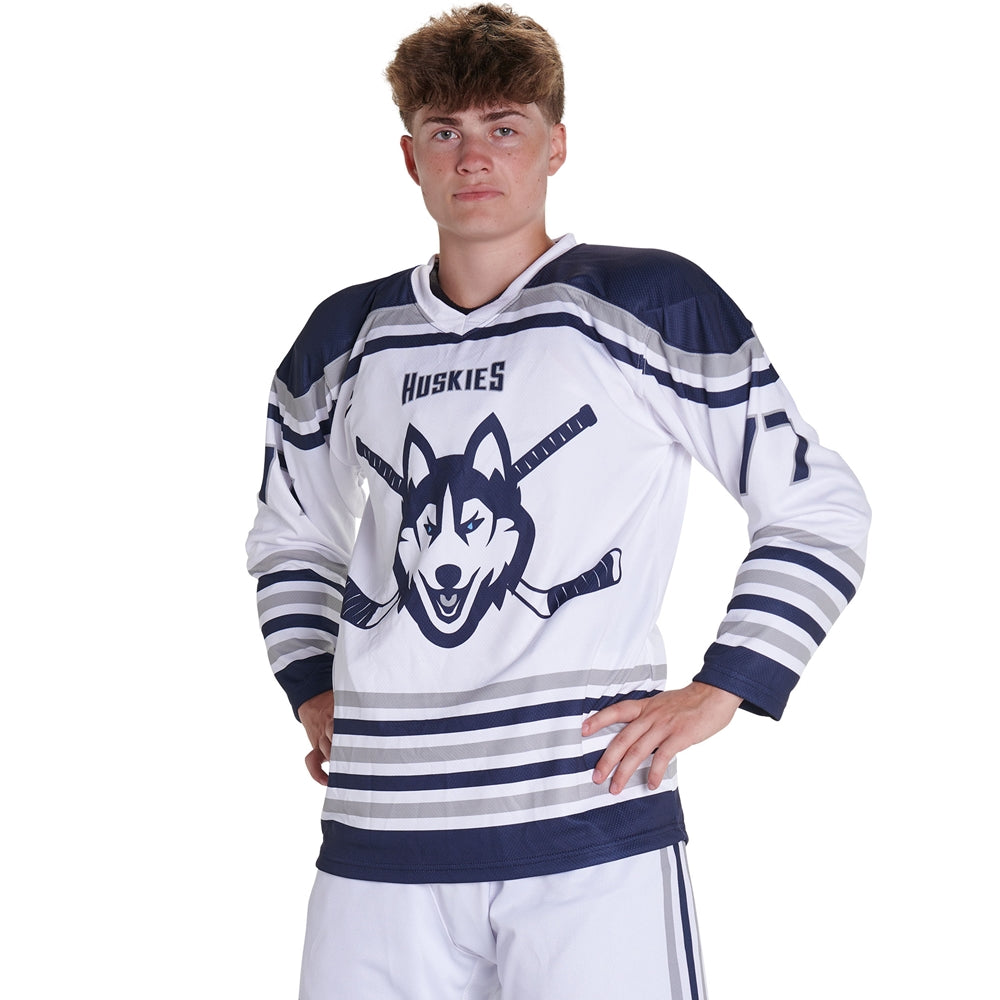 Juice V-Neck Hockey Jersey - Fusion Mesh - Youth - Medium (Full-Dye, Premium cut-and-sew Sublimation. No Limitations!)