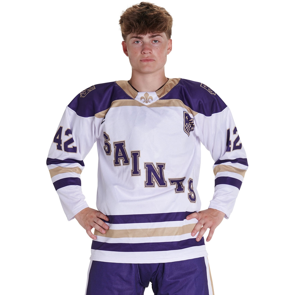 JUICE Elite V-Neck Hockey Jersey - Fusion Mesh - Youth - Goalie (Full-Dye, Premium cut-and-sew Sublimation. No Limitations!)