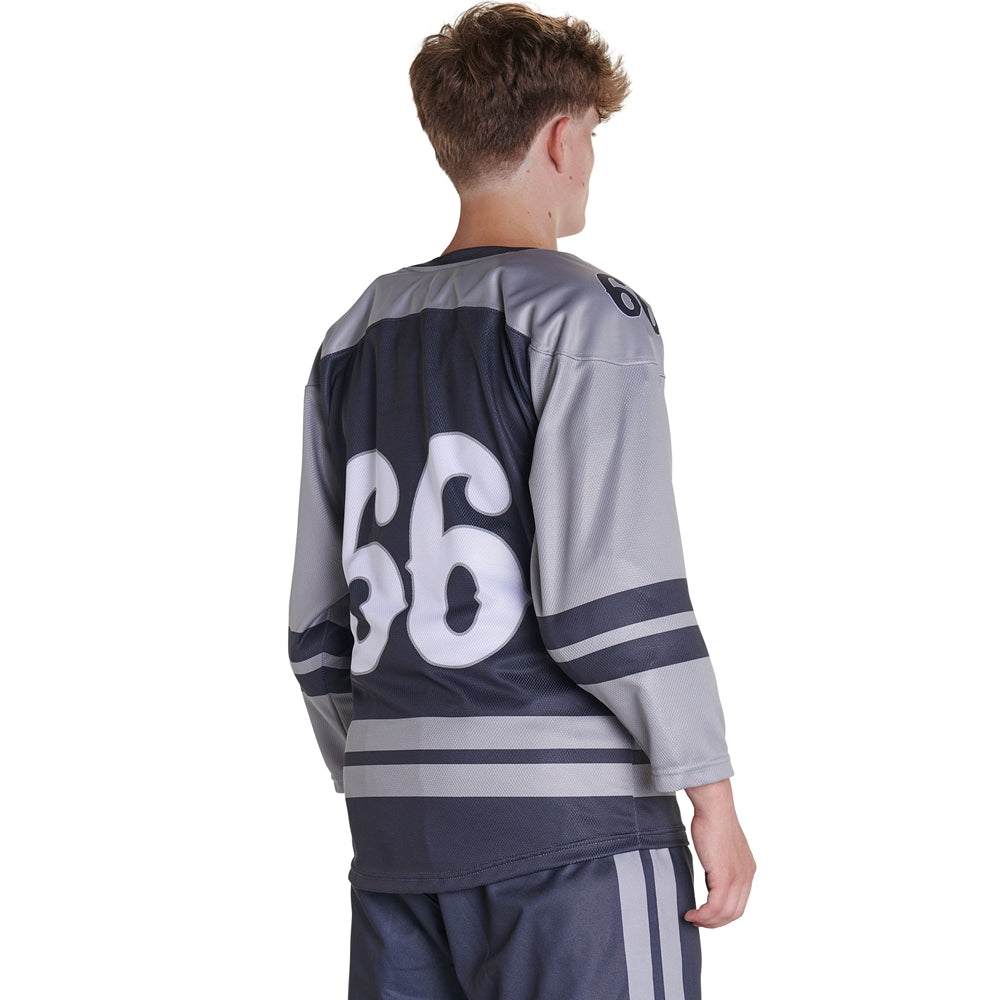 Juice Elite Faux Lace Neck Hockey Jersey - Mock Mesh/Tek-Knit - Adult - XXLarge (Full-Dye, Premium cut-and-sew Sublimation. No Limitations!)