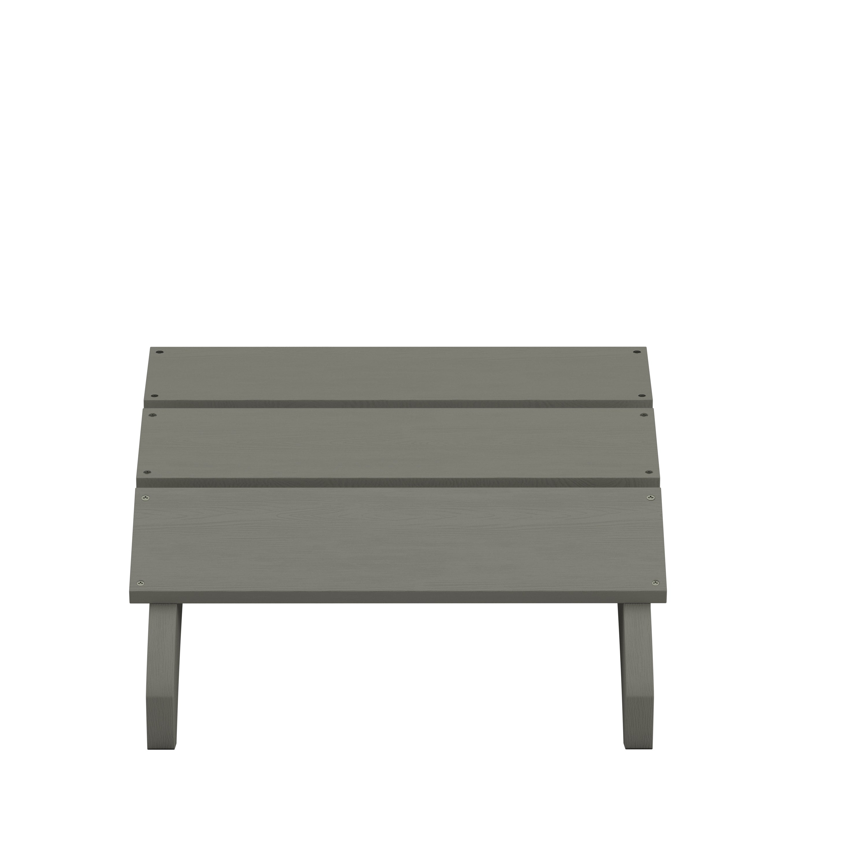 Sawyer Modern Commercial Grade All-Weather Poly Resin Wood Adirondack Ottoman Foot Rest in Gray