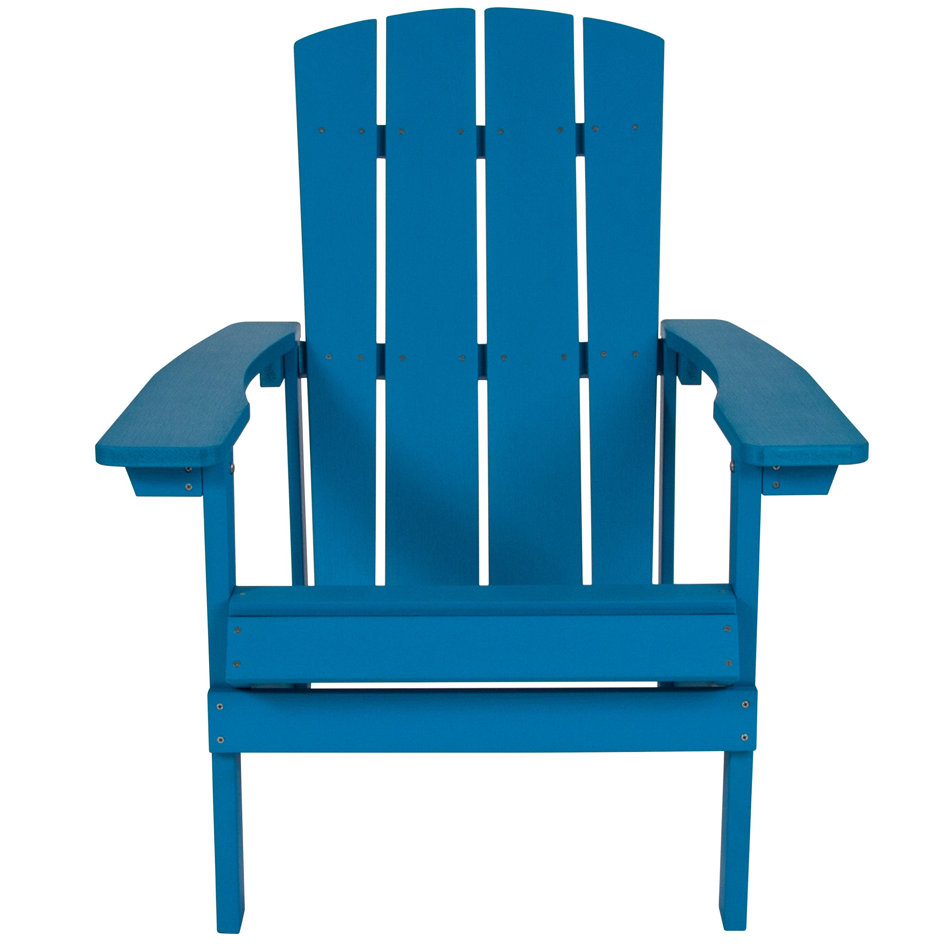Charlestown Commercial All-Weather Poly Resin Wood Adirondack Chair in Blue