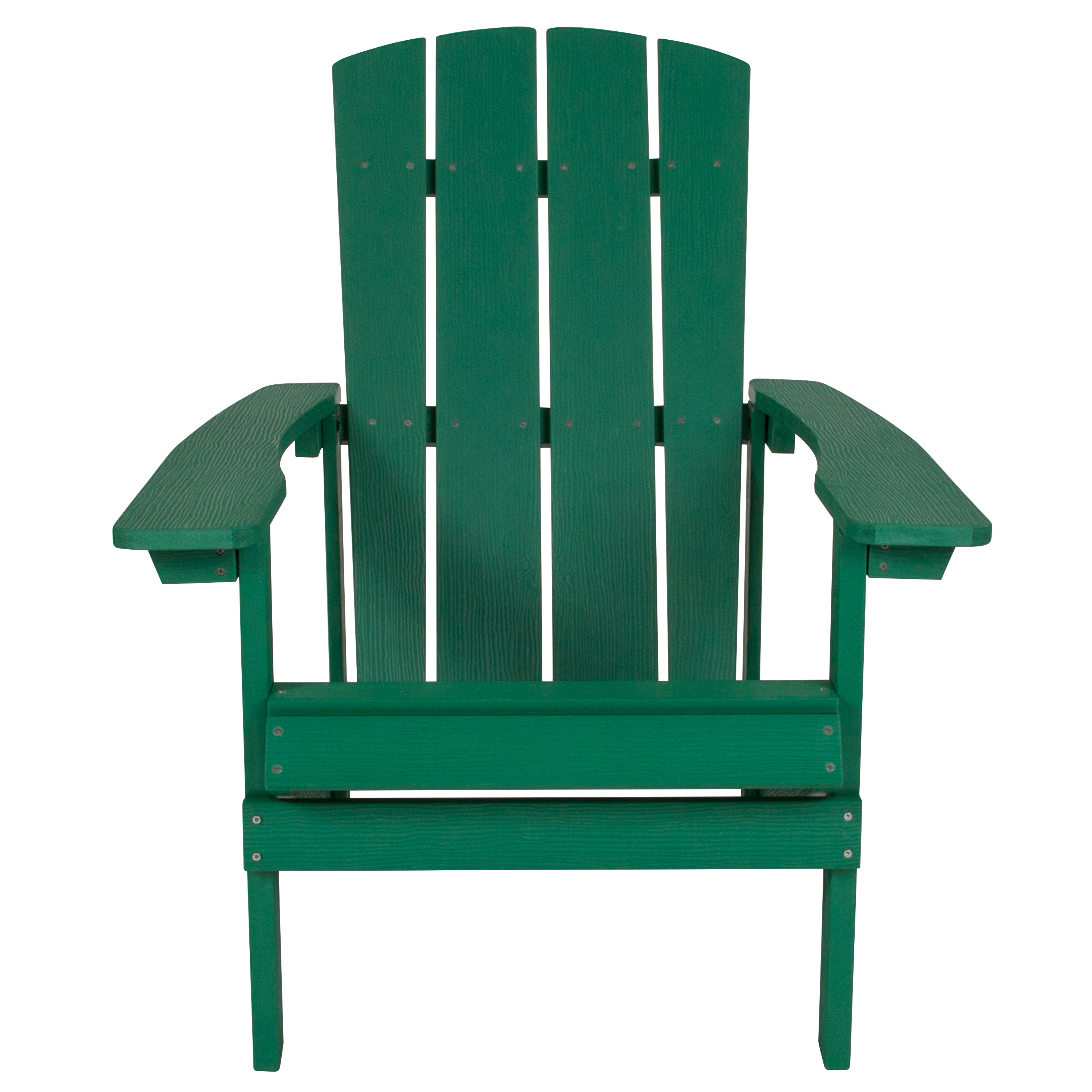 Charlestown Commercial All-Weather Poly Resin Wood Adirondack Chair in Green