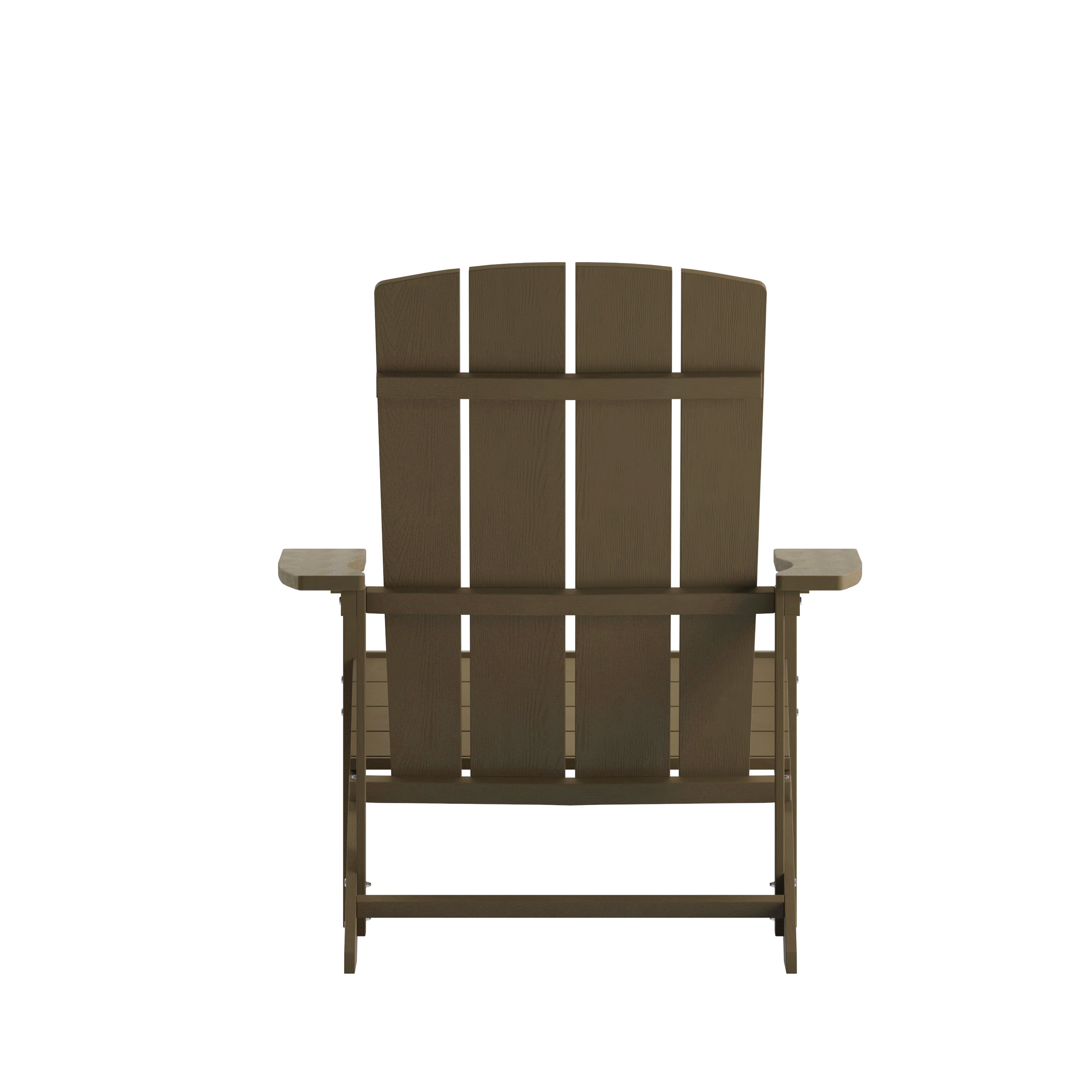 Charlestown Commercial Grade Indoor/Outdoor Adirondack Chair, Weather Resistant Durable Poly Resin Deck and Patio Seating, Mahogany