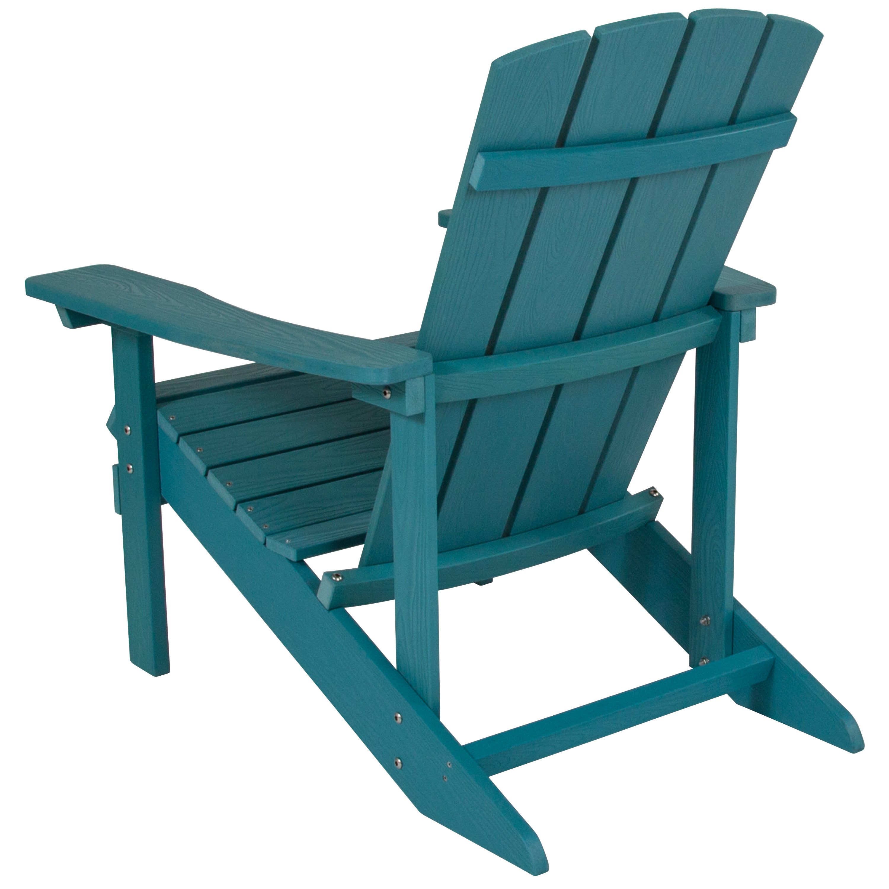 Charlestown Commercial All-Weather Poly Resin Wood Adirondack Chair in Sea Foam
