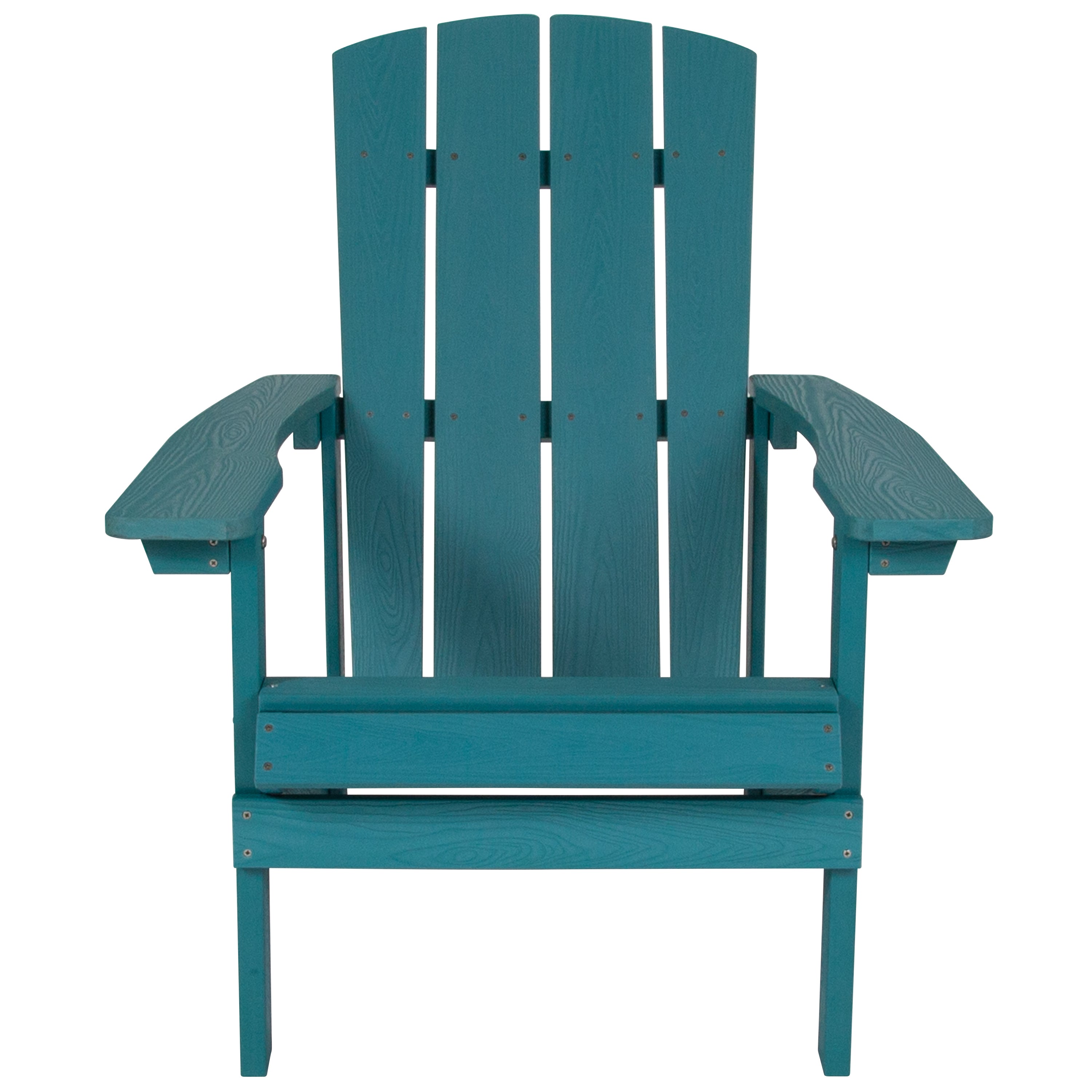 Charlestown Commercial All-Weather Poly Resin Wood Adirondack Chair in Sea Foam